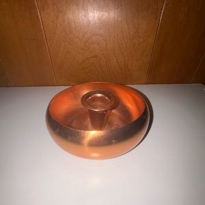 vintage 1977 copper candlestick planter